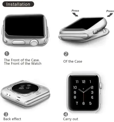 BOTOMALL Apple Watch Bumper Case 42mm Series 11(2025)/10 bilan mos keladi Yumshoq moslashuvchan TPU yupqa yengil himoya qopqog'i iWatch uchun [Old ekran himoyachisi YO'Q] - 3