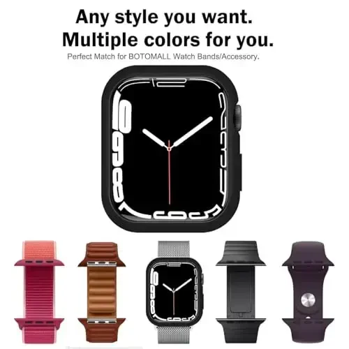 BOTOMALL Apple Watch Bumper Case 42mm Series 11(2025)/10 bilan mos keladi, yumshoq moslashuvchan TPU yupqa yengil himoya qopqog'i iWatch uchun [Old ekran himoyachisi YO'Q] - 6