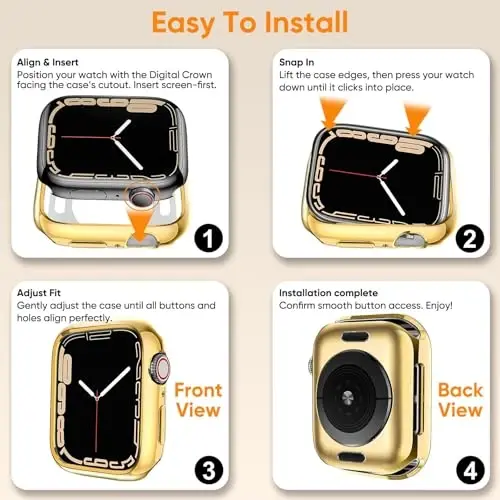 BOTOMALL Apple Watch Bumper Case 45mm Series 9/8/7 bilan mos keladi, yumshoq moslashuvchan TPU yupqa yengil himoya qopqog'i iWatch uchun [Old ekran himoyachisi yo'q] - 2