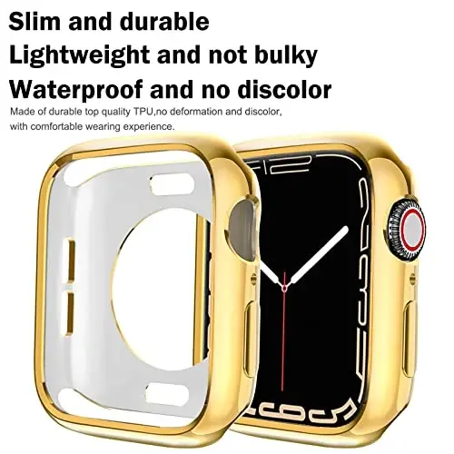 BOTOMALL Apple Watch Bumper Case 45mm Series 9/8/7 bilan mos keladi, yumshoq moslashuvchan TPU yupqa yengil himoya qopqog'i iWatch uchun [Old ekran himoyachisi yo'q] - 4