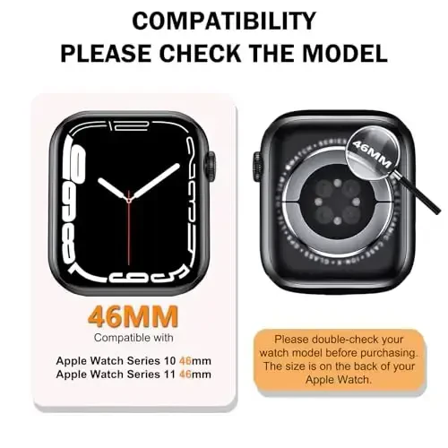 BOTOMALL Apple Watch Bumper Case 46mm Series 11(2025)/10 bilan mos keladi, yumshoq moslashuvchan TPU yupqa yengil himoya qopqog'i iWatch uchun [Old ekran himoyachisi YO'Q] - 4
