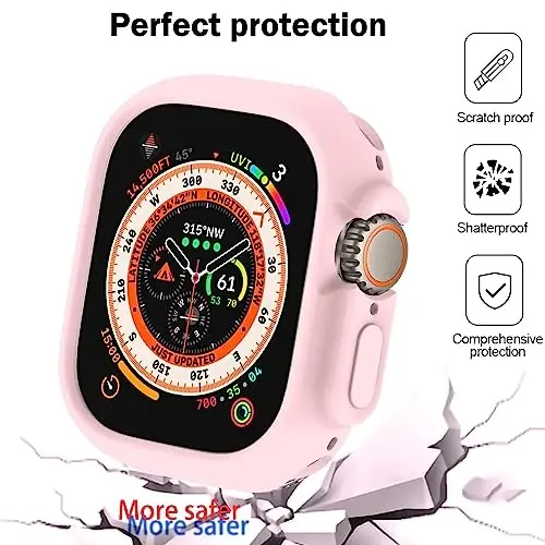 BOTOMALL Apple Watch Bumper Case Ultra 2 / Ultra 49mm bilan mos keladi, Yumshoq moslashuvchan TPU nozik yengil himoya qopqog'i iWatch uchun [Old ekran himoyachisi YO'Q] - 4