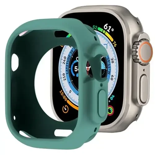 BOTOMALL Apple Watch Bumper Case Ultra 3(2025)/Ultra 2 / Ultra 49mm bilan mos keladi, yumshoq moslashuvchan TPU yupqa yengil himoya qopqog'i iWatch uchun [Old ekran himoyachisi YO'Q] - MODAZONE