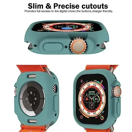 BOTOMALL Apple Watch Bumper Case Ultra 3(2025)/Ultra 2 / Ultra 49mm bilan mos keladi, yumshoq moslashuvchan TPU yupqa yengil himoya qopqog'i iWatch uchun [Old ekran himoyachisi YO'Q] - 3