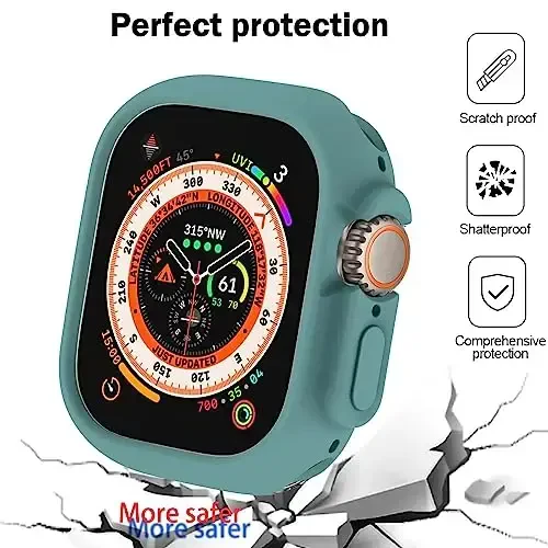 BOTOMALL Apple Watch Bumper Case Ultra 3(2025)/Ultra 2 / Ultra 49mm bilan mos keladi, yumshoq moslashuvchan TPU yupqa yengil himoya qopqog'i iWatch uchun [Old ekran himoyachisi YO'Q] - 4