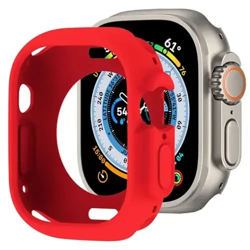 BOTOMALL Apple Watch Bumper Case Ultra 3(2025)/Ultra 2 / Ultra 49mm bilan mos keladi, yumshoq moslashuvchan TPU yupqa yengil himoya qopqog'i iWatch uchun [Old ekran himoyachisi yo'q] - MODAZONE