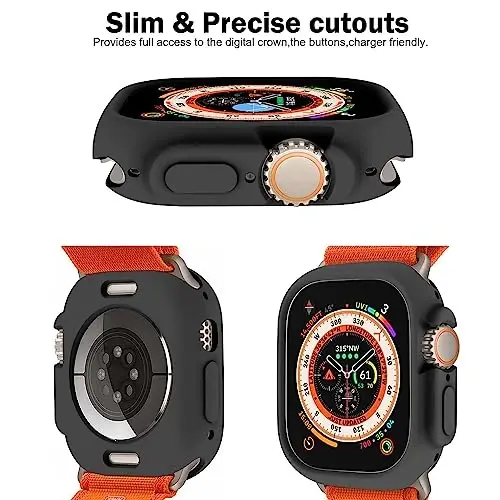 BOTOMALL Apple Watch Bumper Case Ultra 3(2025)/Ultra 2 / Ultra 49mm bilan mos keladi, yumshoq moslashuvchan TPU yupqa yengil himoya qopqog'i iWatch uchun [Old ekran himoyachisi YO'Q] - 3