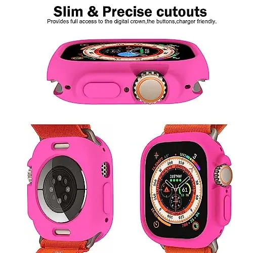 BOTOMALL Apple Watch Bumper Case Ultra 3(2025)/Ultra 2 / Ultra 49mm bilan mos keladi, yumshoq moslashuvchan TPU yupqa yengil himoya qopqog'i iWatch uchun [Old ekran himoyachisi YO'Q] - 3