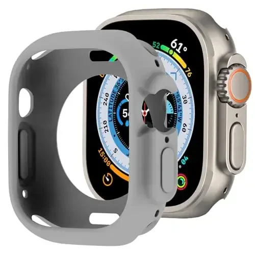 BOTOMALL Apple Watch Bumper Case Ultra 3(2025)/Ultra 2 / Ultra 49mm bilan mos keladi, yumshoq moslashuvchan TPU yupqa yengil himoya qopqog'i iWatch uchun [Old ekran himoyachisi YO'Q] 