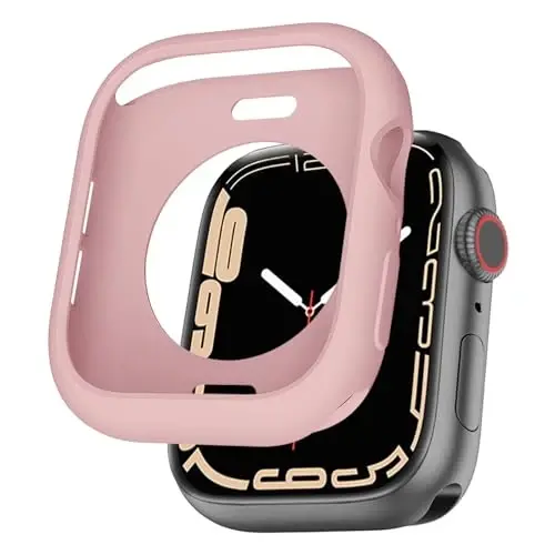 BOTOMALL Compatible with Apple Watch Bumper Case 44mm Series 6/5/4, SE 3/2/1 Soft Flexible TPU Thin Lightweight Protective Cover for iWatch [NO Front Screen Protector] - MODAZONE