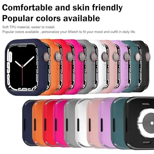 BOTOMALL Apple Watch Bumper Kılıf 46mm Seri 11(2025)/10 ile Uyumlu Yumuşak Esnek TPU İnce Hafif Koruyucu iWatch Kılıfı [Ön Ekran Koruyucu Yok] - 5