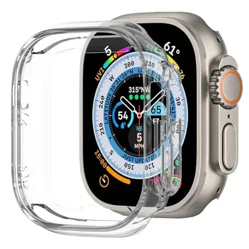 BOTOMALL Compatible with Apple Watch Bumper Case Ultra 3(2025)/Ultra 2 / Ultra 49mm Soft Flexible TPU Thin Lightweight Protective Cover for iWatch [NO Front Screen Protector] 