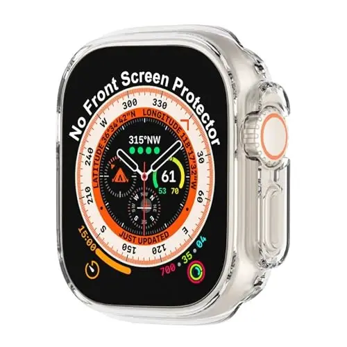 BOTOMALL Compatible with Apple Watch Bumper Case Ultra 3(2025)/Ultra 2 / Ultra 49mm Soft Flexible TPU Thin Lightweight Protective Cover for iWatch [NO Front Screen Protector] - 2