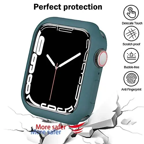BOTOMALL Compatible with Apple Watch Bumper Case 44mm Series 6/5/4, SE 3/2/1 Soft Flexible TPU Thin Lightweight Protective Cover for iWatch [NO Front Screen Protector] - 5