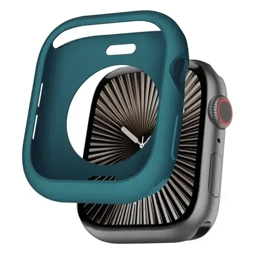 BOTOMALL Compatible with Apple Watch Bumper Case 45mm Series 9/8/7 Soft Flexible TPU Thin Lightweight Protective Cover for iWatch [NO Front Screen Protector] 