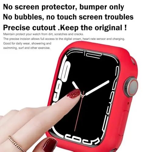 BOTOMALL Apple Watch Bumper Kılıfı 46mm Series 11(2025)/10 ile Uyumlu Yumuşak Esnek TPU İnce Hafif Koruyucu iWatch Kapağı [Ön Ekran Koruyucu YOK] - 2