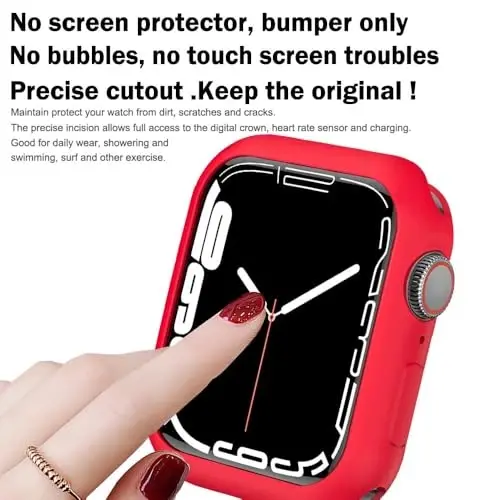 BOTOMALL Compatible with Apple Watch Bumper Case 46mm Series 11(2025)/10 Soft Flexible TPU Thin Lightweight Protective Cover for iWatch [NO Front Screen Protector] - 2