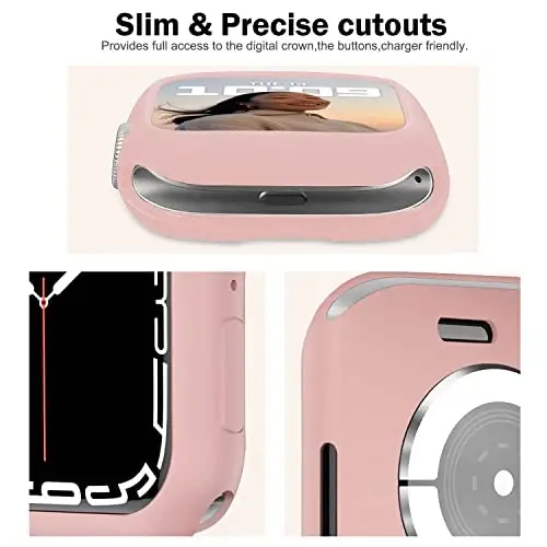 BOTOMALL Compatible with Apple Watch Bumper Case 45mm Series 9/8/7 Soft Flexible TPU Thin Lightweight Protective Cover for iWatch [NO Front Screen Protector] - 3