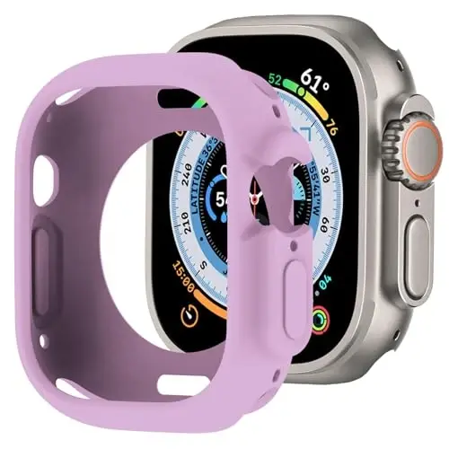 BOTOMALL Compatible with Apple Watch Bumper Case Ultra 3(2025)/Ultra 2 / Ultra 49mm Soft Flexible TPU Thin Lightweight Protective Cover for iWatch [NO Front Screen Protector] - 1