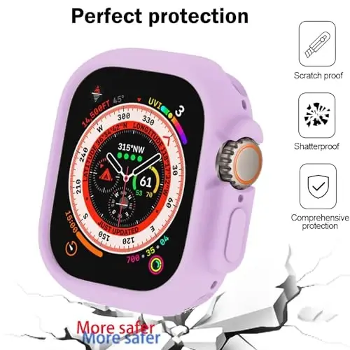 BOTOMALL Compatible with Apple Watch Bumper Case Ultra 3(2025)/Ultra 2 / Ultra 49mm Soft Flexible TPU Thin Lightweight Protective Cover for iWatch [NO Front Screen Protector] - 4
