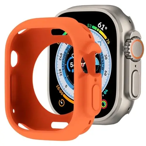 BOTOMALL Compatible with Apple Watch Bumper Case Ultra 3(2025)/Ultra 2 / Ultra 49mm Soft Flexible TPU Thin Lightweight Protective Cover for iWatch [NO Front Screen Protector] 