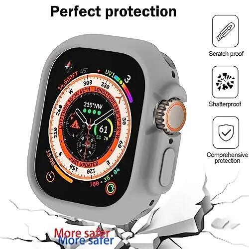 BOTOMALL Apple Watch Bumper Kılıfı ile Uyumlu Ultra 3(2025)/Ultra 2 / Ultra 49mm için Yumuşak Esnek TPU İnce Hafif Koruyucu Kapak iWatch için [Ön Ekran Koruyucu YOK] - 4