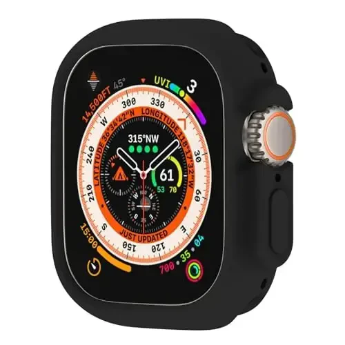 BOTOMALL Compatible with Apple Watch Bumper Case Ultra 3(2025)/Ultra 2 / Ultra 49mm Soft Flexible TPU Thin Lightweight Protective Cover for iWatch [NO Front Screen Protector] - 1