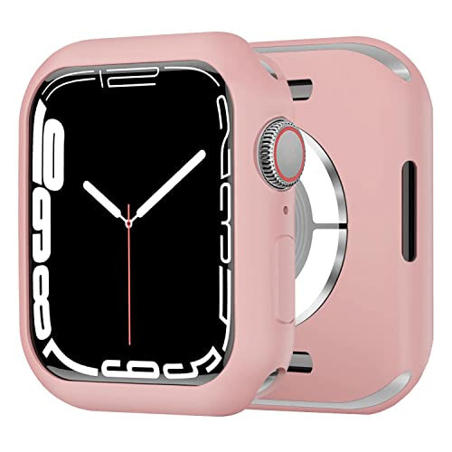 BOTOMALL Compatible with Apple Watch Bumper Case 41mm Series 9/8/7 Soft Flexible TPU Thin Lightweight Protective Cover for iWatch [NO Front Screen Protector] 
