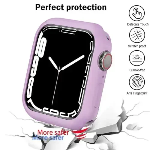 BOTOMALL Compatible with Apple Watch Bumper Case 41mm Series 9/8/7 Soft Flexible TPU Thin Lightweight Protective Cover for iWatch [NO Front Screen Protector] - 5