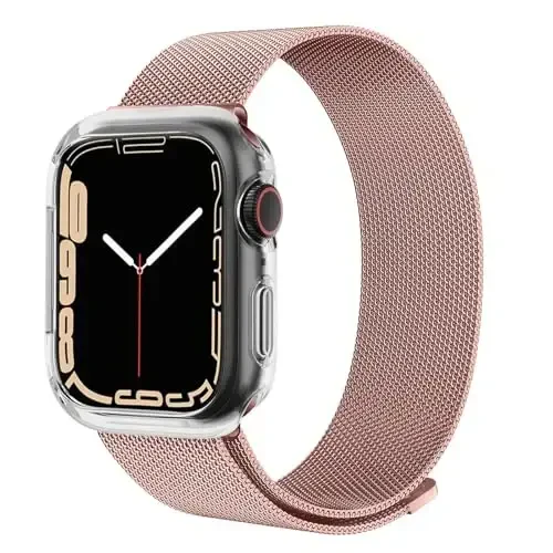 BOTOMALL Compatible with Apple Watch Bumper Case 41mm Series 9/8/7 Soft Flexible TPU Thin Lightweight Protective Cover for iWatch [NO Front Screen Protector] - 4