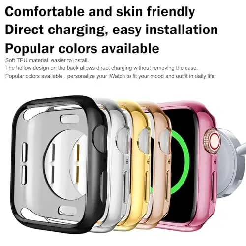 BOTOMALL Compatible with Apple Watch Bumper Case 42mm Series 11(2025)/10 Soft Flexible TPU Thin Lightweight Protective Cover for iWatch [NO Front Screen Protector] - 4