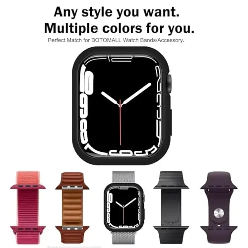 BOTOMALL Apple Watch Tampon Kılıfı 42mm Serisi 11(2025)/10 ile Uyumlu Yumuşak Esnek TPU İnce Hafif Koruyucu iWatch Kılıfı [Ön Ekran Koruyucu YOK] - 6