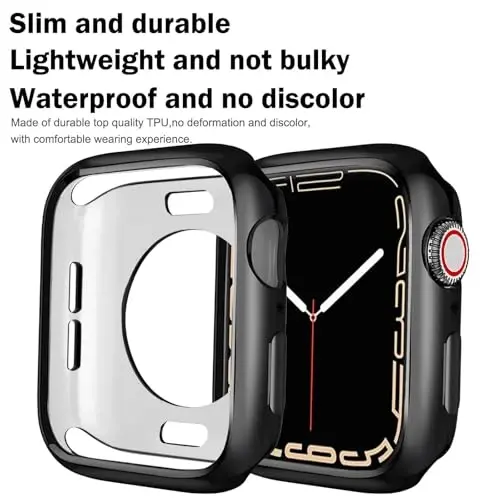 BOTOMALL Apple Watch Tampon Kılıfı 46mm Seri 11(2025)/10 ile Uyumlu Yumuşak Esnek TPU İnce Hafif Koruyucu iWatch Kılıfı [Ön Ekran Koruyucu Yok] - 4