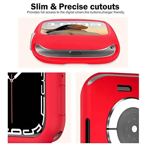 BOTOMALL Compatible with Apple Watch Bumper Case 41mm Series 9/8/7 Soft Flexible TPU Thin Lightweight Protective Cover for iWatch [NO Front Screen Protector] - 3