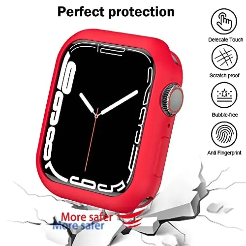 BOTOMALL Compatible with Apple Watch Bumper Case 41mm Series 9/8/7 Soft Flexible TPU Thin Lightweight Protective Cover for iWatch [NO Front Screen Protector] - 5