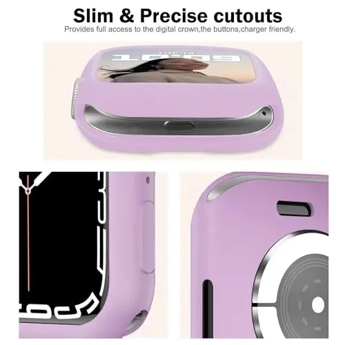 BOTOMALL Compatible with Apple Watch Bumper Case 44mm Series 6/5/4, SE 3/2/1 Soft Flexible TPU Thin Lightweight Protective Cover for iWatch [NO Front Screen Protector] - 3