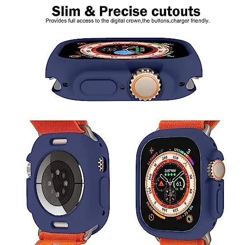 BOTOMALL Compatible with Apple Watch Bumper Case Ultra 3(2025)/Ultra 2 / Ultra 49mm Soft Flexible TPU Thin Lightweight Protective Cover for iWatch [NO Front Screen Protector] - 3