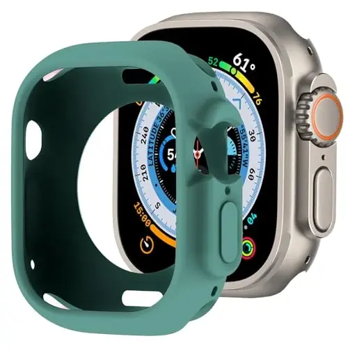 BOTOMALL Compatible with Apple Watch Bumper Case Ultra 3(2025)/Ultra 2 / Ultra 49mm Soft Flexible TPU Thin Lightweight Protective Cover for iWatch [NO Front Screen Protector] - 1