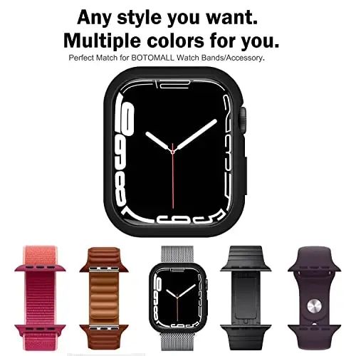 BOTOMALL Compatible with Apple Watch Bumper Case 40mm Series 6/5/4, SE 3/2/1 Soft Flexible TPU Thin Lightweight Protective Cover for iWatch [NO Front Screen Protector] - 6