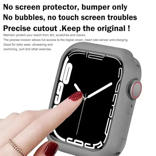 BOTOMALL Compatible with Apple Watch Bumper Case 42mm Series 11(2025)/10 Soft Flexible TPU Thin Lightweight Protective Cover for iWatch [NO Front Screen Protector] - 2