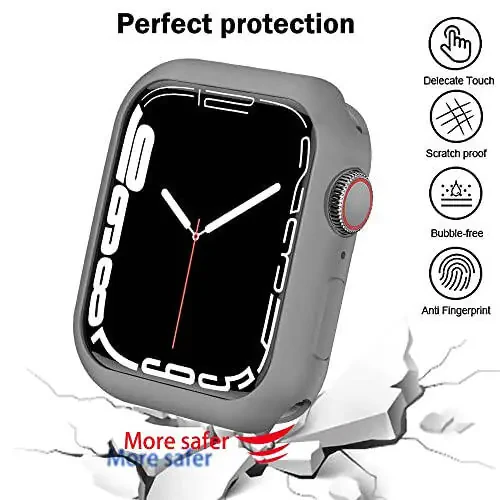 BOTOMALL Compatible with Apple Watch Bumper Case 44mm Series 6 5 4 SE Soft Flexible TPU Thin Lightweight Protective Cover for iWatch [NO Front Screen Protector] - 6