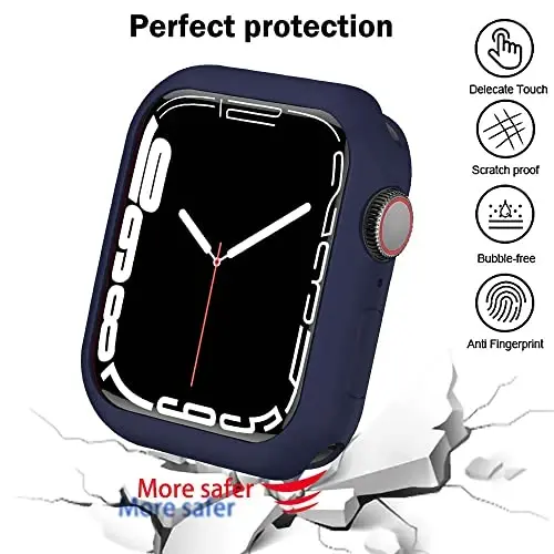 BOTOMALL Compatible with Apple Watch Bumper Case 44mm Series 6/5/4, SE 3/2/1 Soft Flexible TPU Thin Lightweight Protective Cover for iWatch [NO Front Screen Protector] - 5
