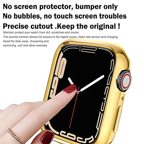 BOTOMALL Compatible with Apple Watch Bumper Case 44mm Series 6/5/4, SE 3/2/1 Soft Flexible TPU Thin Lightweight Protective Cover for iWatch [NO Front Screen Protector] - 2