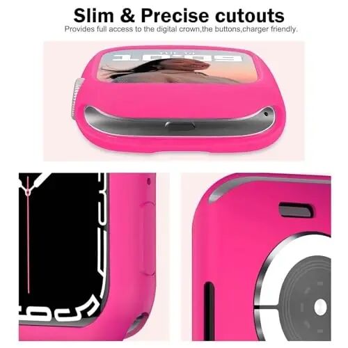 BOTOMALL Compatible with Apple Watch Bumper Case 44mm Series 6/5/4, SE3/2/1 | Soft Thin Flexible TPU Lightweight Protective Protector Cover for iWatch Men Women - 4