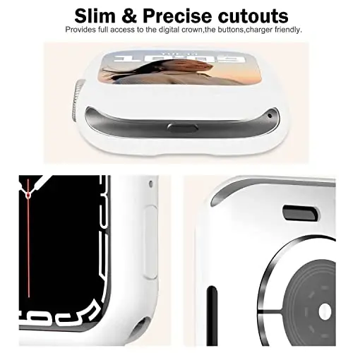 BOTOMALL Compatible with Apple Watch Bumper Case 45mm Series 9/8/7 Soft Flexible TPU Thin Lightweight Protective Cover for iWatch [NO Front Screen Protector] - 3