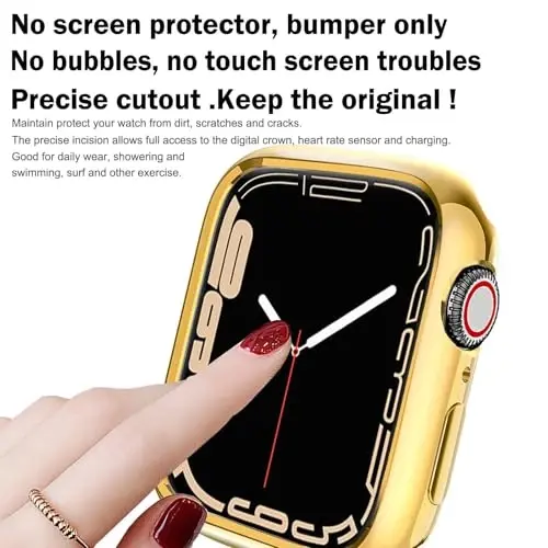 BOTOMALL Compatible with Apple Watch Bumper Case 46mm Series 11(2025)/10 Soft Flexible TPU Thin Lightweight Protective Cover for iWatch [NO Front Screen Protector] - 3