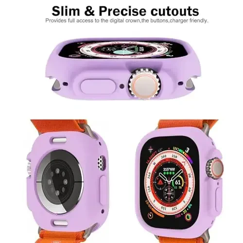 BOTOMALL Compatible with Apple Watch Bumper Case Ultra 3(2025)/Ultra 2 / Ultra 49mm Soft Flexible TPU Thin Lightweight Protective Cover for iWatch [NO Front Screen Protector] - 3