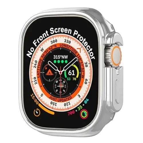 BOTOMALL Compatible with Apple Watch Bumper Case Ultra 3(2025)/Ultra 2 / Ultra 49mm Soft Flexible TPU Thin Lightweight Protective Cover for iWatch [NO Front Screen Protector] - 2