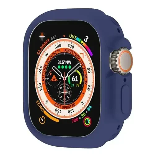 BOTOMALL Compatible with Apple Watch Bumper Case Ultra 3(2025)/Ultra 2 / Ultra 49mm Soft Flexible TPU Thin Lightweight Protective Cover for iWatch [NO Front Screen Protector] - 1