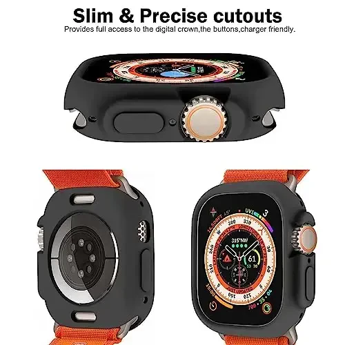 BOTOMALL Compatible with Apple Watch Bumper Case Ultra 3(2025)/Ultra 2 / Ultra 49mm Soft Flexible TPU Thin Lightweight Protective Cover for iWatch [NO Front Screen Protector] - 3